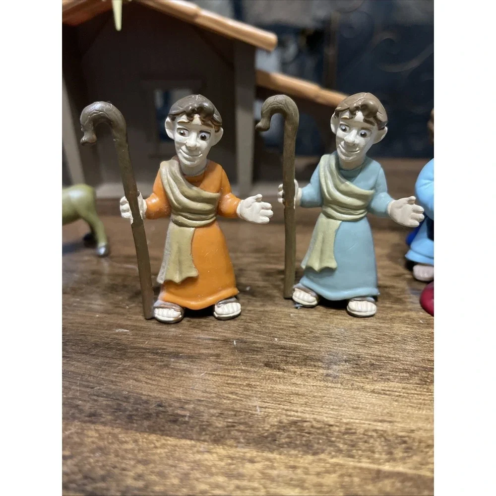Nativity Manger Children's 19 Pieces Tales Of Glory Plastic Nativity Play Set